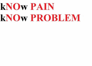 KNOW PAIN KNOW PROBLEM logo