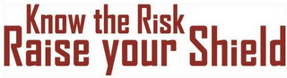 KNOW THE RISK RAISE YOUR SHIELD logo
