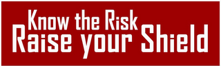 KNOW THE RISK RAISE YOUR SHIELD logo