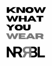 KNOW WHAT YOU WEAR NRRBL logo