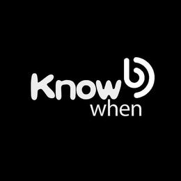 KNOW WHEN logo