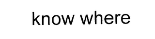 KNOW WHERE logo