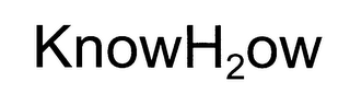 KNOWH2OW logo