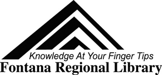 KNOWLEDGE AT YOUR FINGER TIPS FONTANA REGIONAL LIBRARY logo