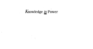 KNOWLEDGE IS POWER logo