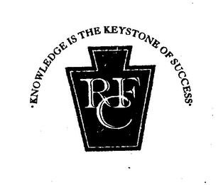 KNOWLEDGE IS THE KEYSTONE OF SUCCESS RFC logo