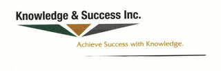 KNOWLEDGE & SUCCESS, INC. ACHIEVE SUCCESS WITH KNOWLEDGE. logo