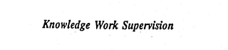 KNOWLEDGE WORK SUPERVISION logo