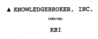 KNOWLEDGEBROKER, INC.  (AND/OR) KBI logo