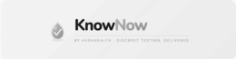 KNOWNOW BY HUSHHEALTH DISCREET TESTING, DELIVERED logo