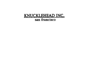 KNUCKLEHEAD INC. SAN FRANCISCO logo