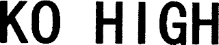 KO HIGH logo