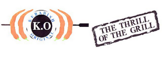 K.O KEBABISH ORIGINAL THE THRILL OF THE GRILL logo