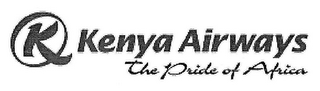 KO KENYA AIRWAYS THE PRIDE OF AFRICA logo