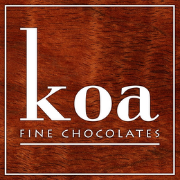 KOA FINE CHOCOLATES logo