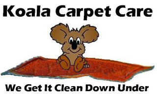 KOALA CARPET CARE WE GET IT CLEAN DOWN UNDER logo
