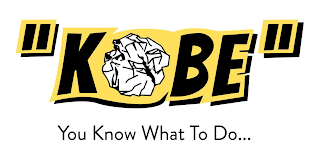 "KOBE" YOU KNOW WHAT TO DO... logo