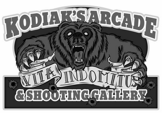 KODIAK'S ARCADE & SHOOTING GALLERY VITA INDOMITUS logo