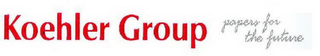KOEHLER GROUP PAPERS FOR THE FUTURE logo