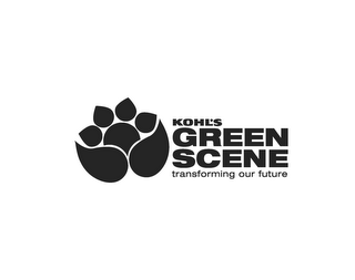 KOHL'S GREEN SCENE TRANSFORMING OUR FUTURE logo