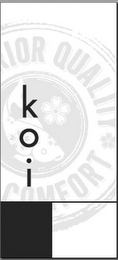KOI IOR QUALITY COMFORT logo