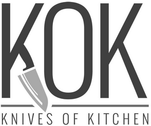 KOK KNIVES OF KITCHEN logo