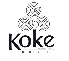 KOKE PROFESSIONAL A LIFESTYLE logo