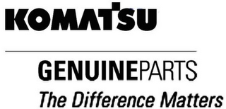KOMATSU GENUINEPARTS THE DIFFERENCE MATTERS logo