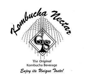 KOMBUCHA NECTAR GS THE ORIGINAL KOMBUCHA BEVERAGE ENJOY IT'S UNIQUE TASTE! logo