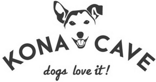 KONA CAVE DOGS LOVE IT! logo