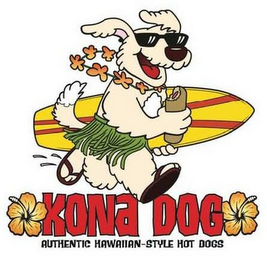 KONA DOG AUTHENTIC HAWAIIAN-STYLE HOT DOGS logo