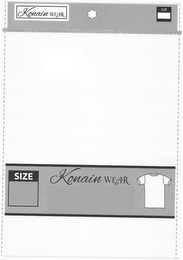 KONAIN WEAR SIZE SIZE KONAIN WEAR logo