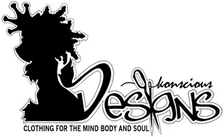 KONSCIOUS DESIGNS CLOTHING FOR THE MIND BODY AND SOUL logo