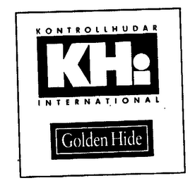KONTROLLHUDAR KHI INTERNATIONAL GOLDEN HIDE logo