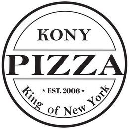 KONY PIZZA EST. 2006 KING OF NEW YORK logo