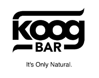 KOOG BAR IT'S ONLY NATURAL. logo
