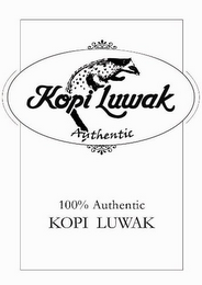 KOPI LUWAK AUTHENTIC 100% AUTHENTIC KOPI LUWAK logo