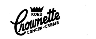 KORD CROWNETTE CONCEN-CREME logo