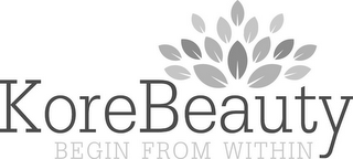 KORE BEAUTY BEGIN FROM WITHIN logo