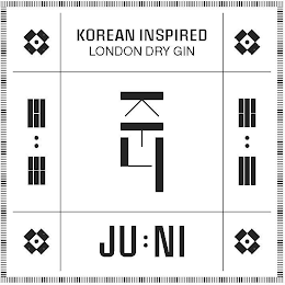 KOREAN INSPIRED LONDON DRY GIN JU:NI logo