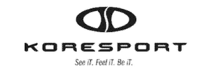 KORESPORT SEE IT. FEEL IT. BE IT. logo