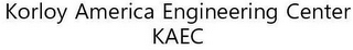 KORLOY AMERICA ENGINEERING CENTER KAEC logo