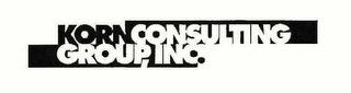 KORN CONSULTING GROUP, INC. BETTER BUSINESS RESULTS FROM BETTER THINKING logo