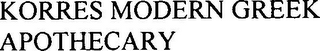 KORRES MODERN GREEK APOTHECARY logo