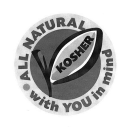 KOSHER ALL NATURAL WITH YOU IN MIND logo