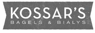 KOSSAR'S BAGELS & BIALYS logo
