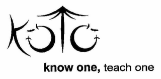 KOTO KNOW ONE, TEACH ONE logo