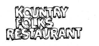 KOUNTRY FOLKS RESTAURANT logo