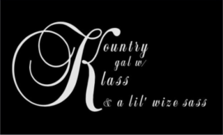 KOUNTRY GAL W/ KLASS & A LIL' WIZE SASS logo
