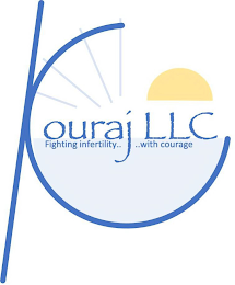 KOURAJ, LLC FIGHTING INFERTILITY WITH COURAGE logo
